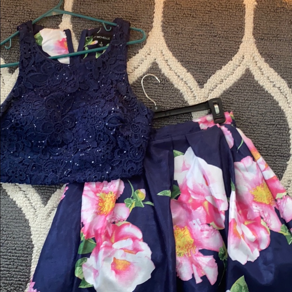 Two piece floral dress